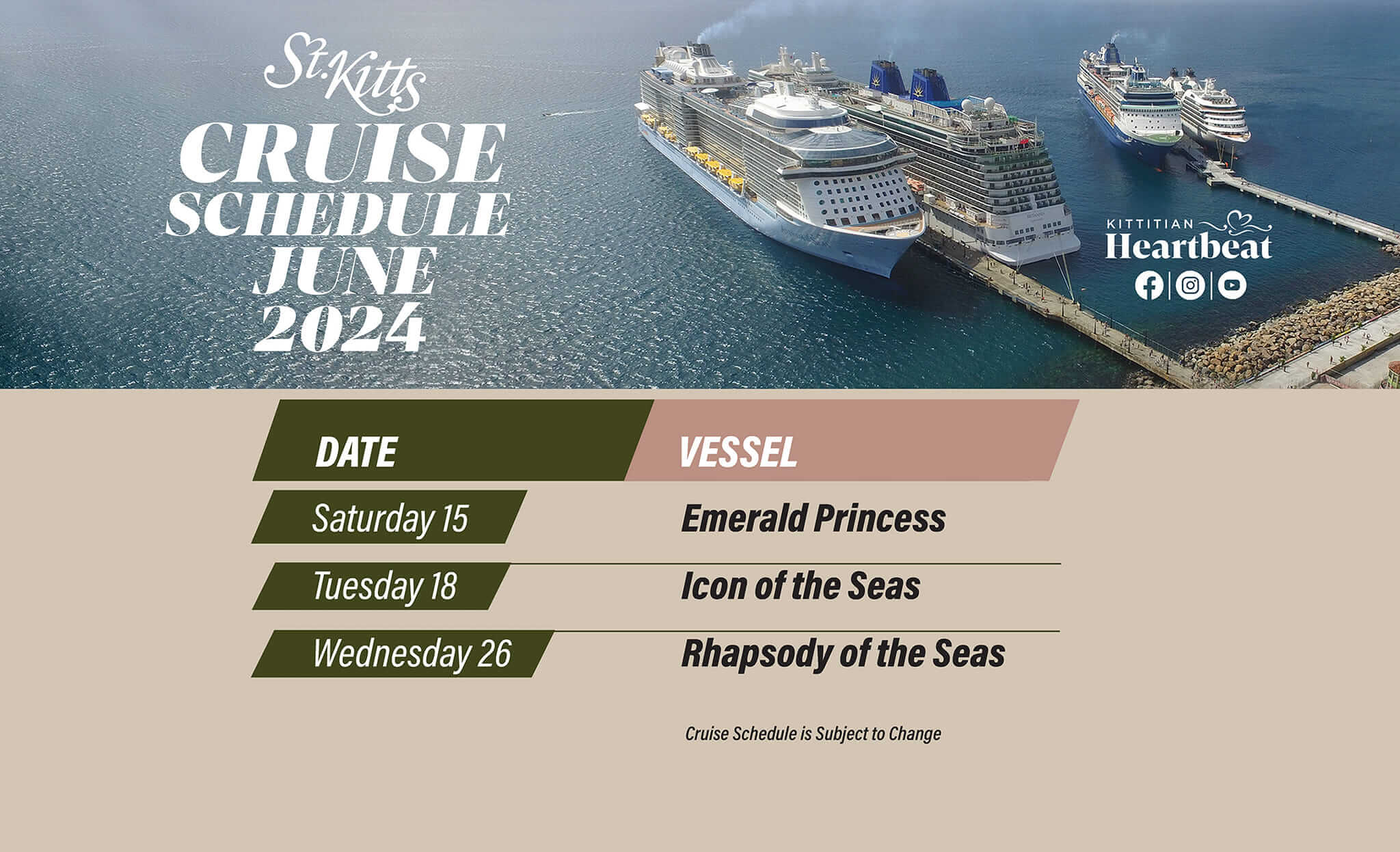 st kitts tourism cruise schedule